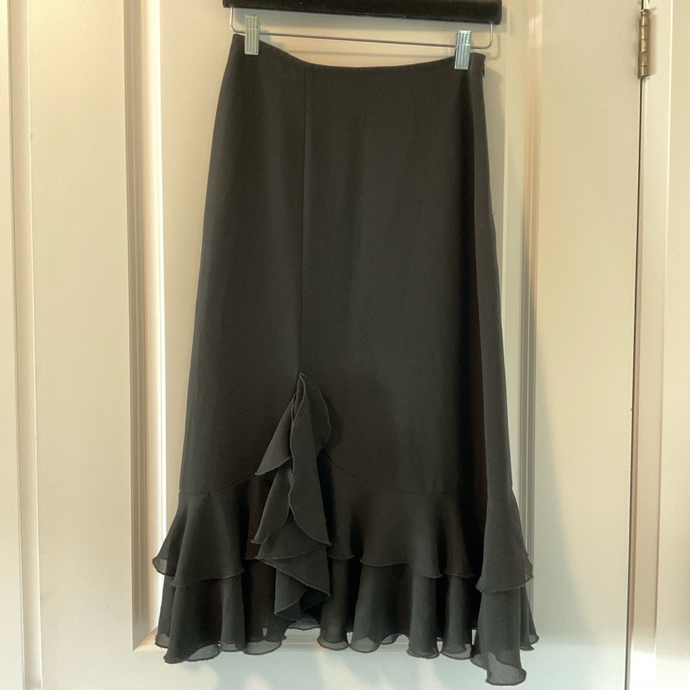 Vintage Scorpio Black Ruffle Skirt